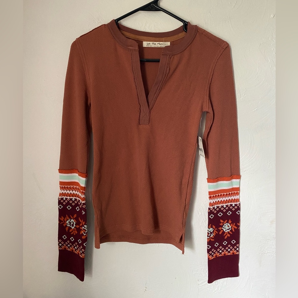 We The Free C autumn combo Brown Long Sleeve XS NWT